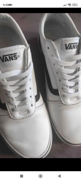 Ванс кецове, бели, естествена кожа 41 номер Vans real leather EU 41