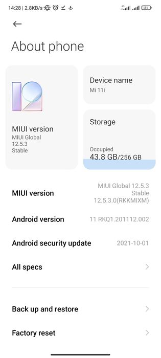 Xiaomi Mi 11i 8/256GB