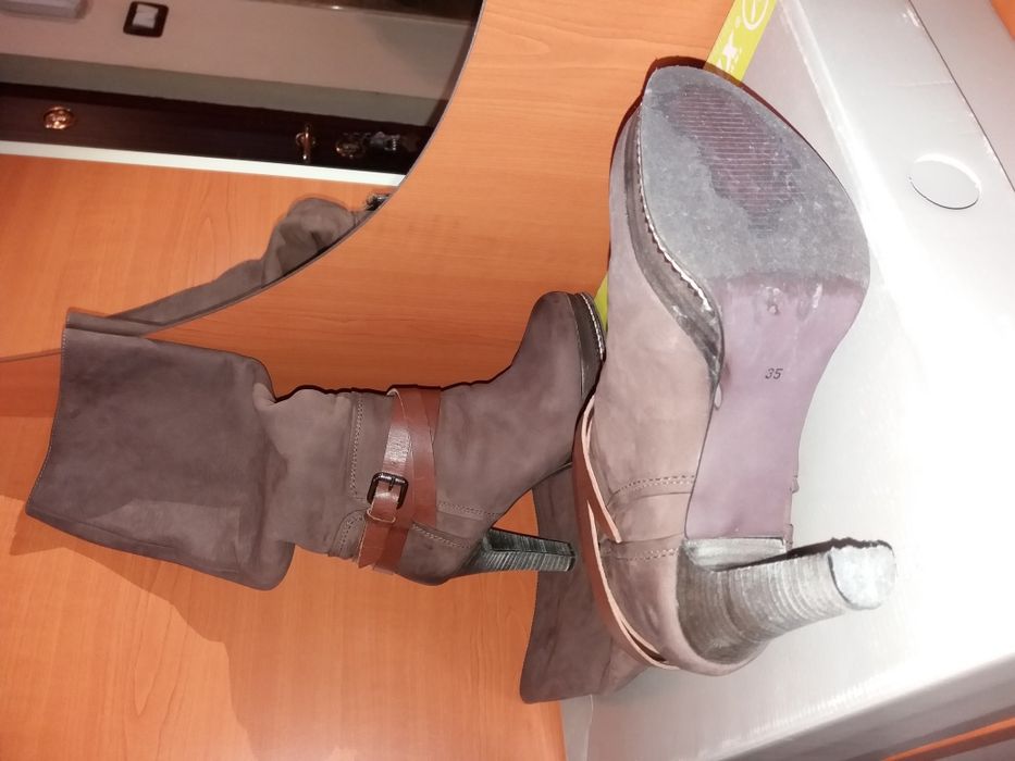 Lot botine și cizme damă din piele naturală mărimea 35