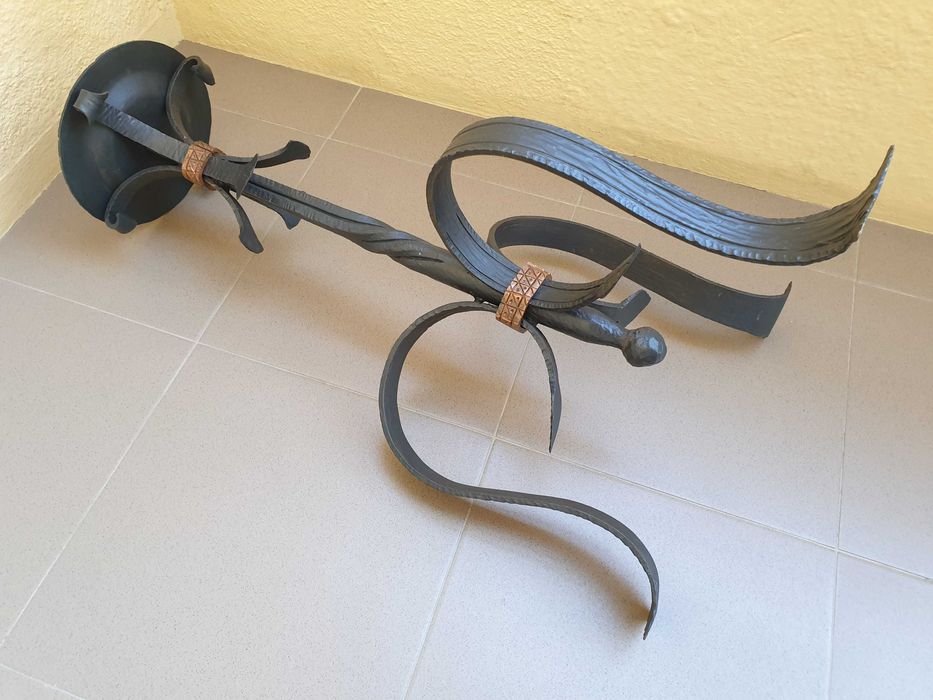 Suport podea fier forjat, sfesnic lumanari, suport flori, 70cm