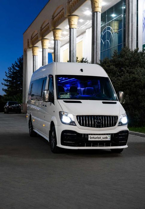 Oq Mercedes-Benz Sprinter haydovchi bilan | Transfer |Guruhli safarlar