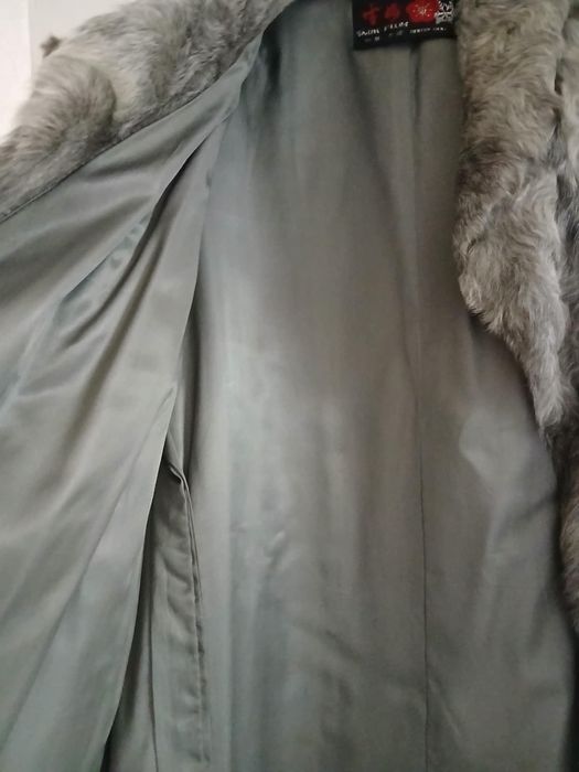 Дамски кожух сив от планинска коза