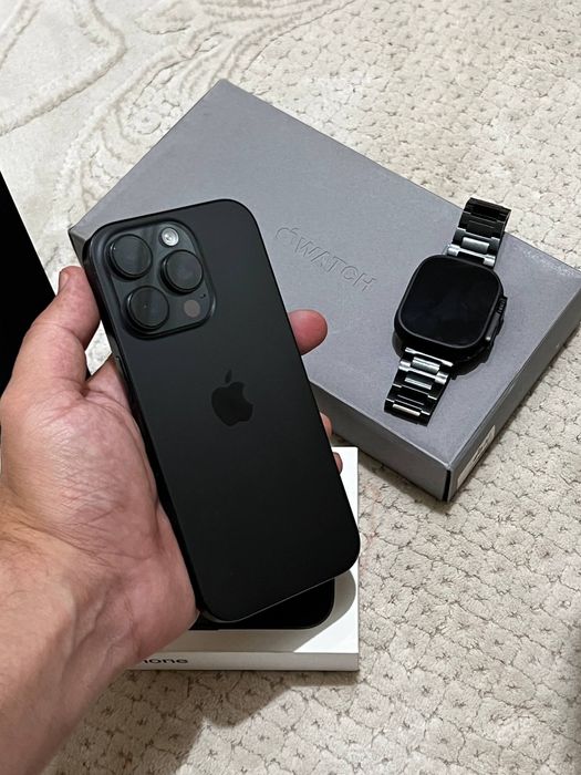 Iphone 16 pro 512 gb Black Titanium , Apple Watch Ultra 2 46mm Black T