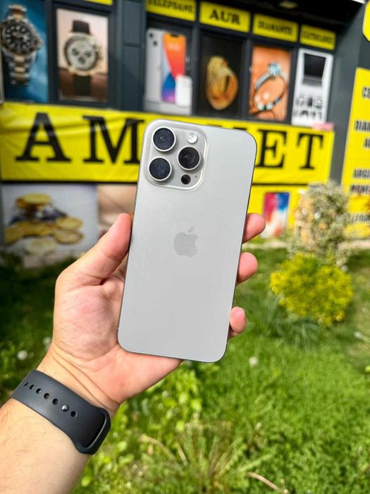 iPhone 15 Pro Max / 256GB / Natural Titanium - Impecabil