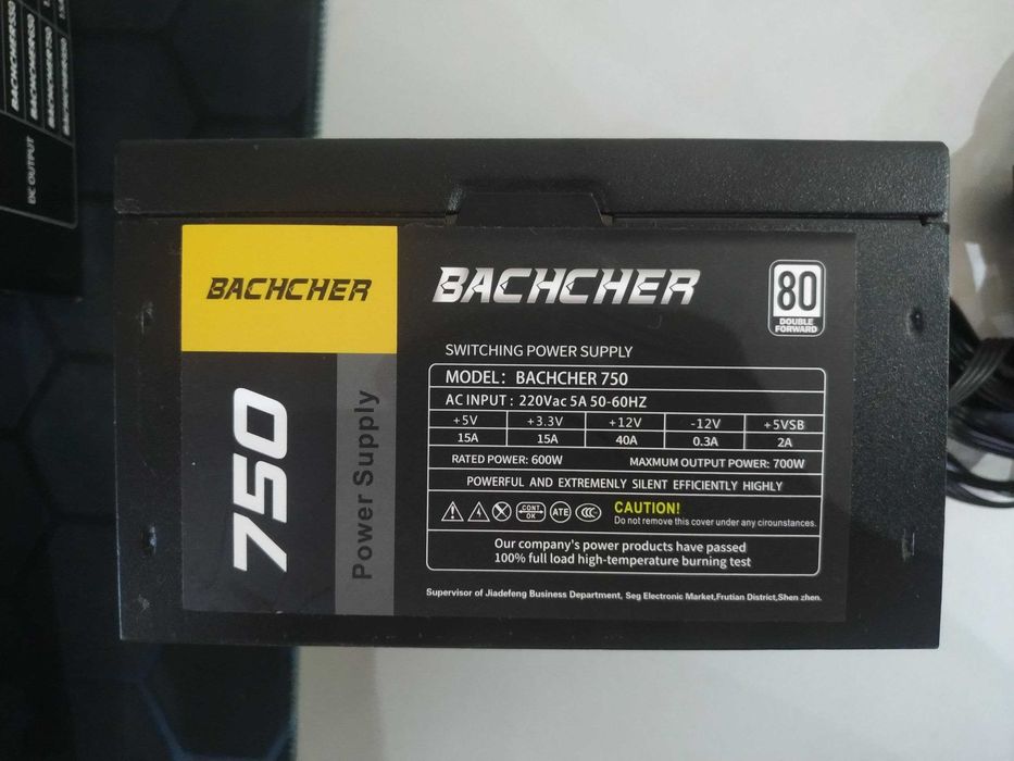 Bachcher 750W 80plus modulniy
