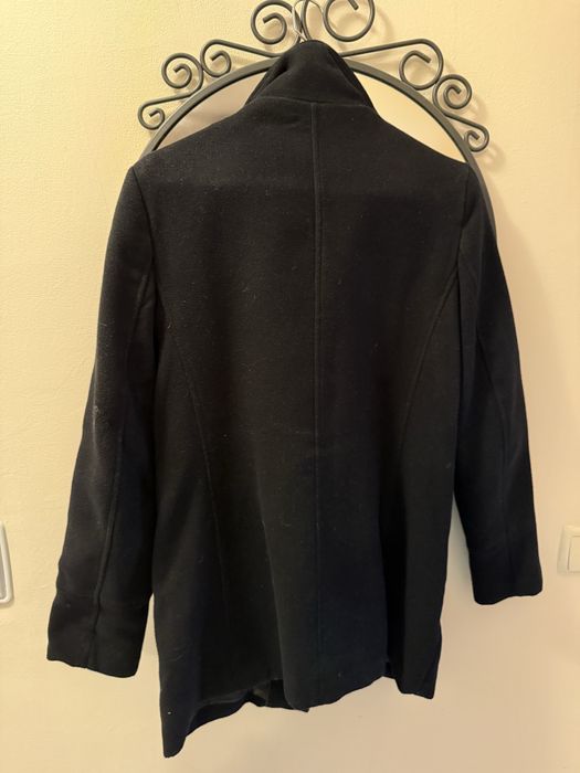 Дамско черно палто