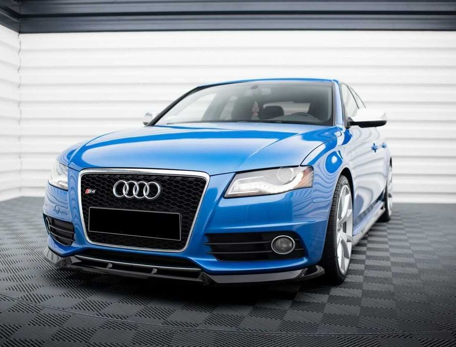 Преден лип спойлер за ауди а4 с4 б8 с лайн / audi a4 s4 b8 lip spoiler s line / добавка за предна броня / нож