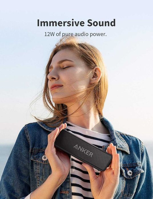 Anker SoundCore 2 Bluetooth Колонка, Силен Бас, 12W