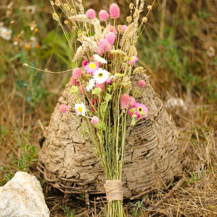 Венец, пано, букет от сухи цветя. Сушени цветя за проекти