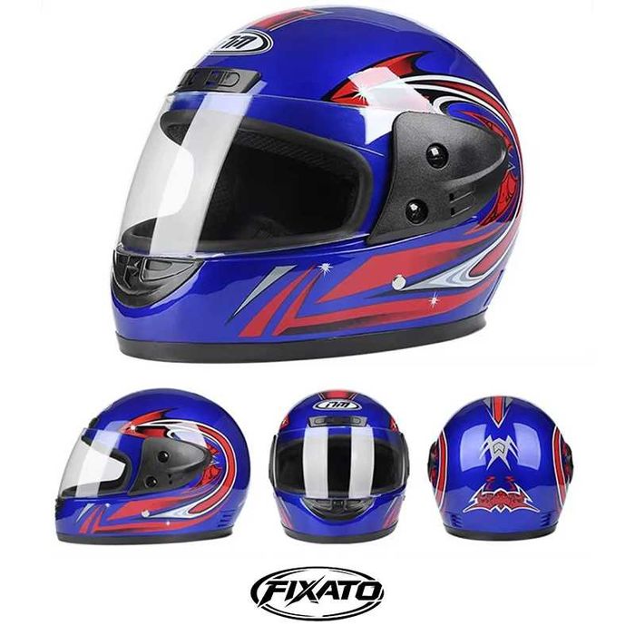 Casca Moto/Scuter/ATV, viziera detasabila, marime universala, Albastru