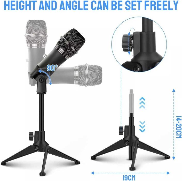 EIVOTOR K380Q кондензаторен микрофон, USB Plug & Play