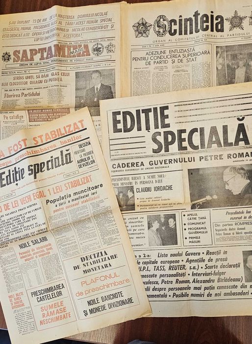 Lot Ziare de Colecție 1991: Ediții Speciale Rare, Săptămâna Mare, Cațavencu