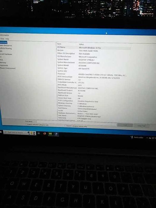 Laptop ASUS Vivobook S510U i7-8550U