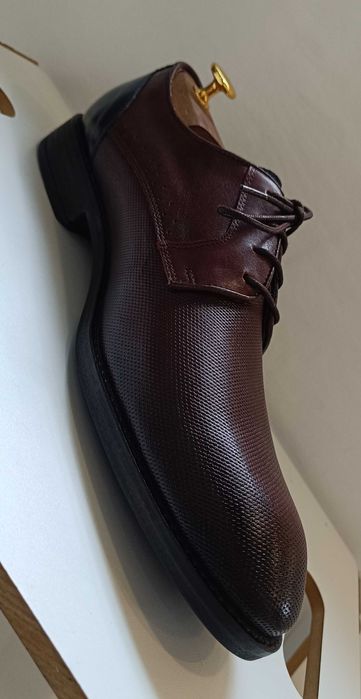 Pantofi derby 43 plain toe premium Oliver Jacob NOI piele naturala