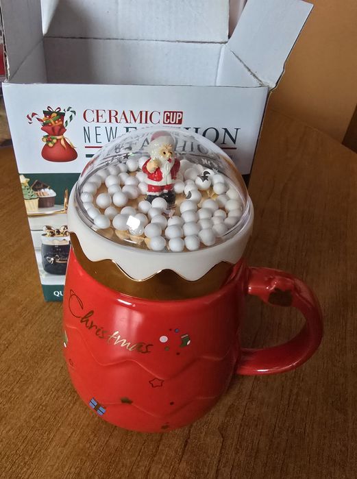 Cana ceramica craciun