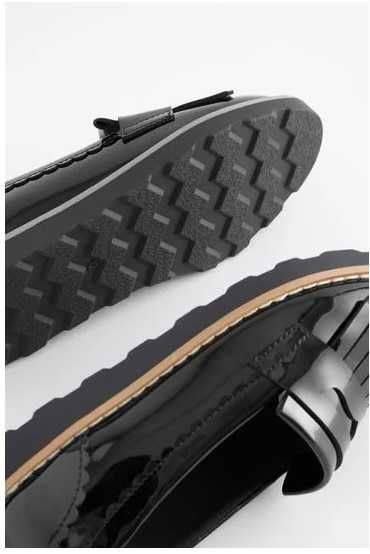 Детски Черни лачени училищни мокасини NEXT НЕКСТ