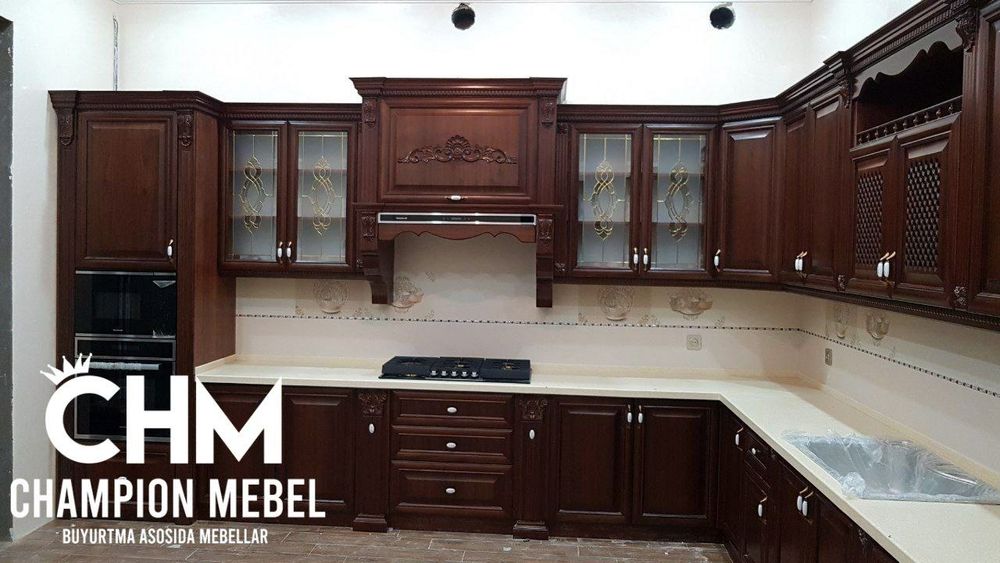 Хашаматли КЛАССИКА услубида ошхона мебеллари | Кухонный гарнитур