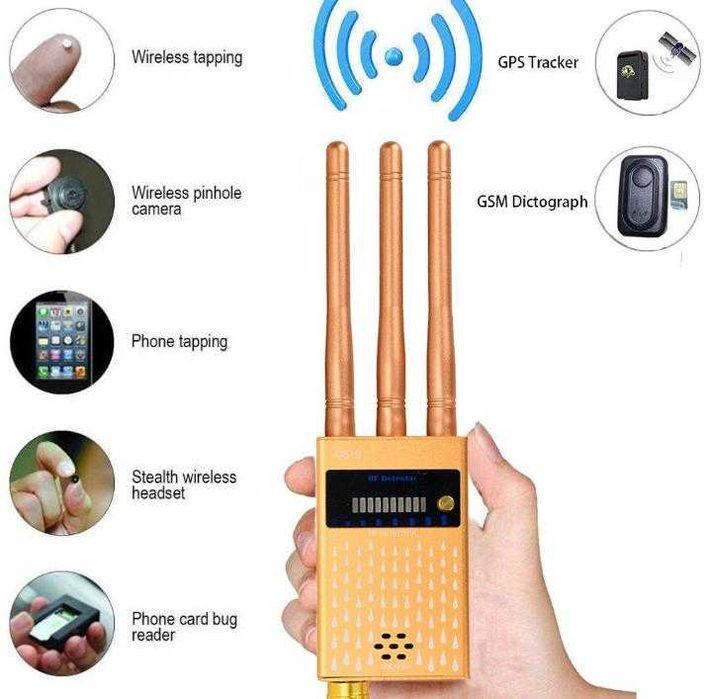 Автомобил Анти Шпионски Детектор Микрофон Скрита Камера Скенер Тракери