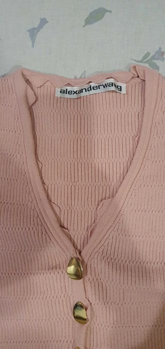 Дамска стилна  розова блуза рзамер S нова