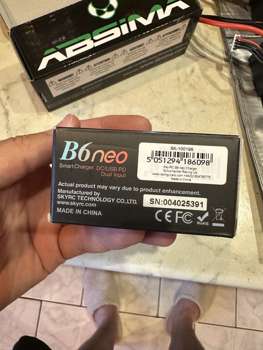 Li-Po Absima 6200mAh 4S + Overlander Li-Po bag + charger B6 Neo SkyRC Corally Traxxas Arrma батерии зарядно чанта