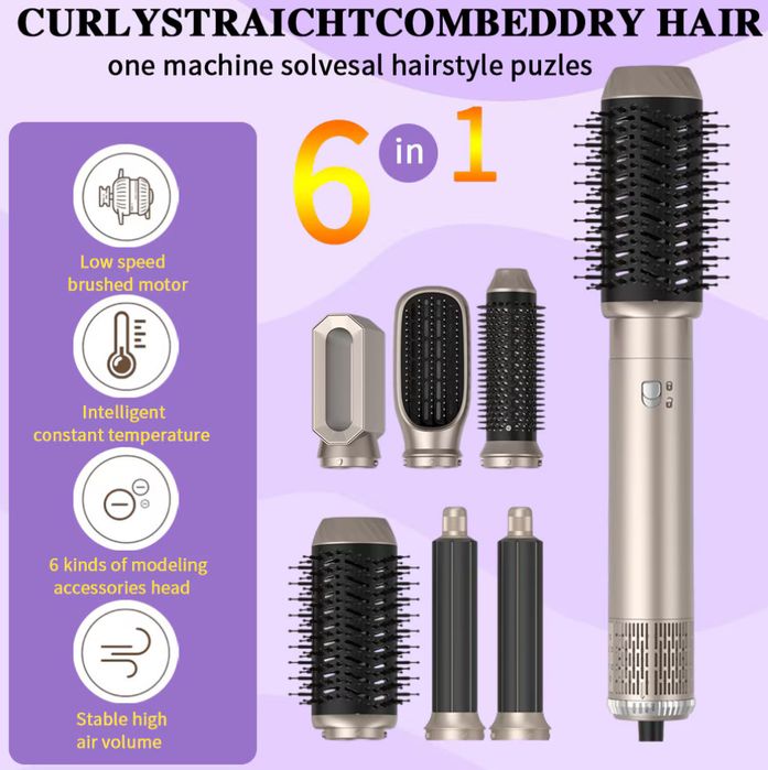 6in1 Multi-functional styling hair dryer