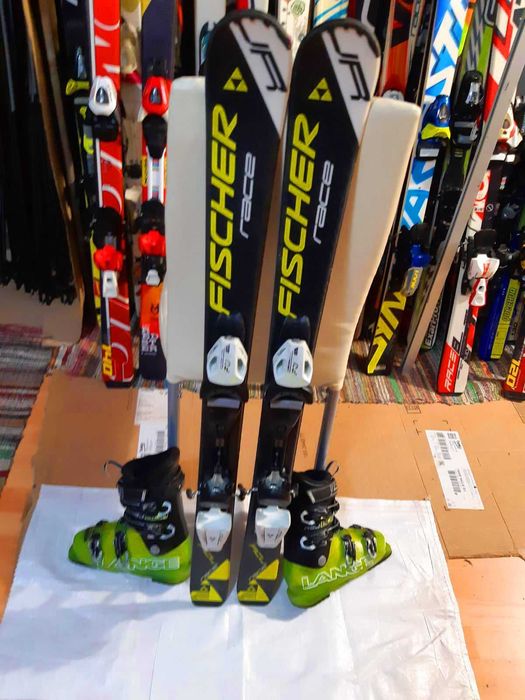 Schiuri copii set skiuri cu clapari si bete ski