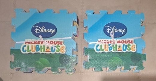 2 бр. пъзели за под от 9 части с героите от Мики Маус.