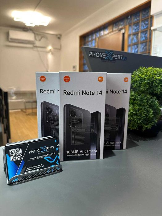 Nou Xiaomi Redmi Note 14 256GB Black In Stoc cu Garantie