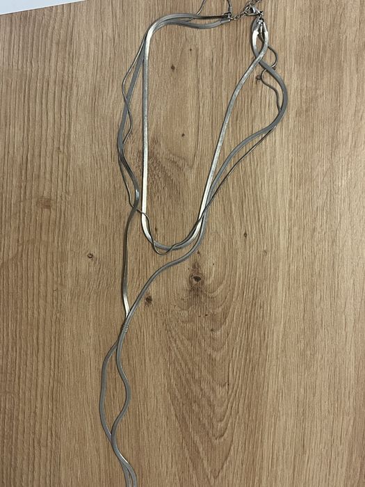 Lantisor femei mango y2k suflat cu argint