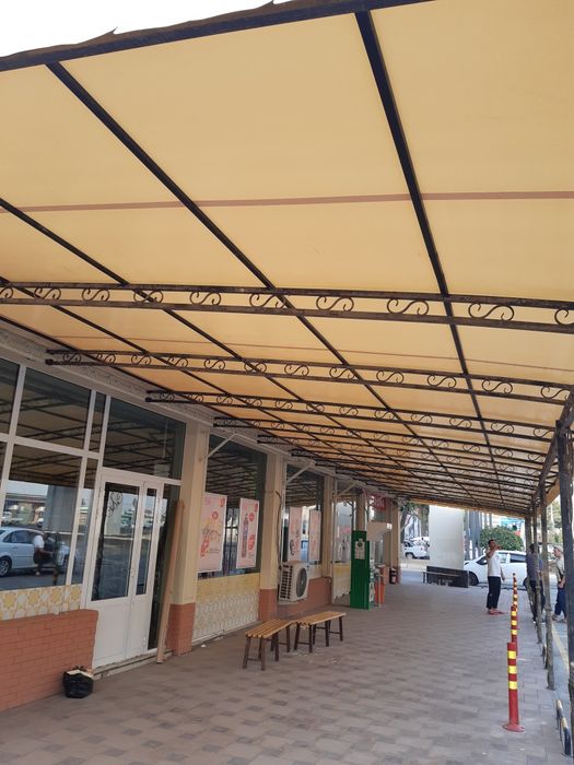 Баннер тент банер установка бассейн закрыть солнце защита сетка юта