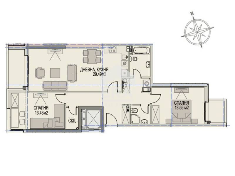 Продава се Тристаен апартамент в София, Кръстова вада - 119 кв.м за 2000 €/кв.м - Снимка #7