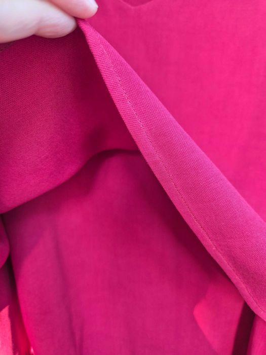 Vand bluza dama, rosu burgund, din vascoza naturala, 42, frantuzeasca