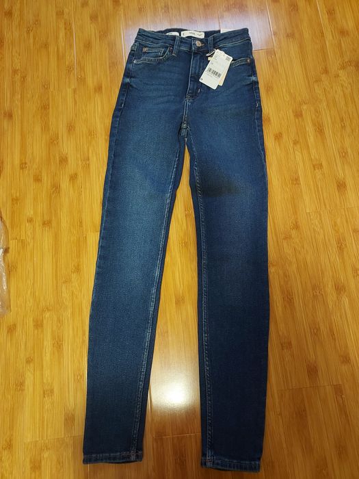 Vând blugi Mango, albastru, mas 36,skinny