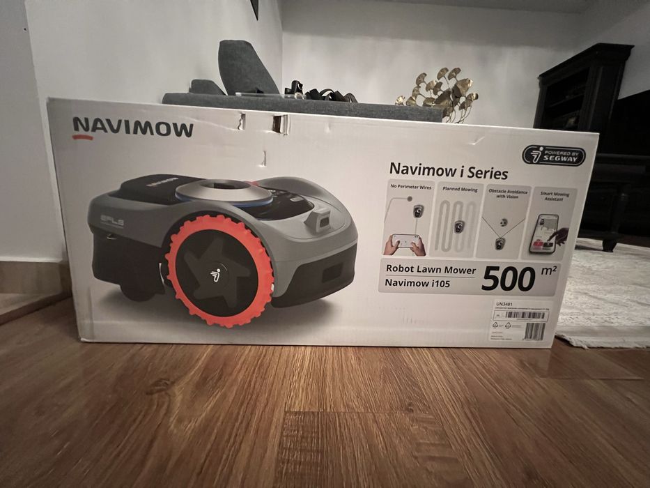 Robot de tuns iarba cu tehnologie GPS, Segway Navimow I105E,  NOU, SIGILAT, IN GARANTIE 2027