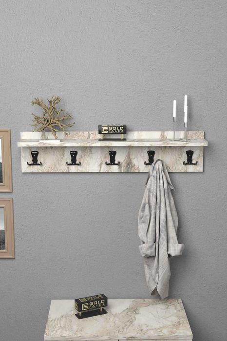 Дървена закачалка за стена - 5 цвята / Стенна закачалка