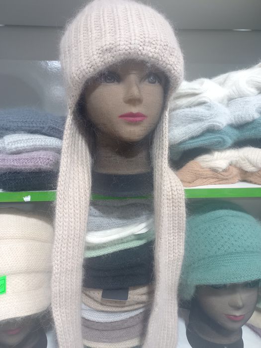 Ушанки ангора с утеплением