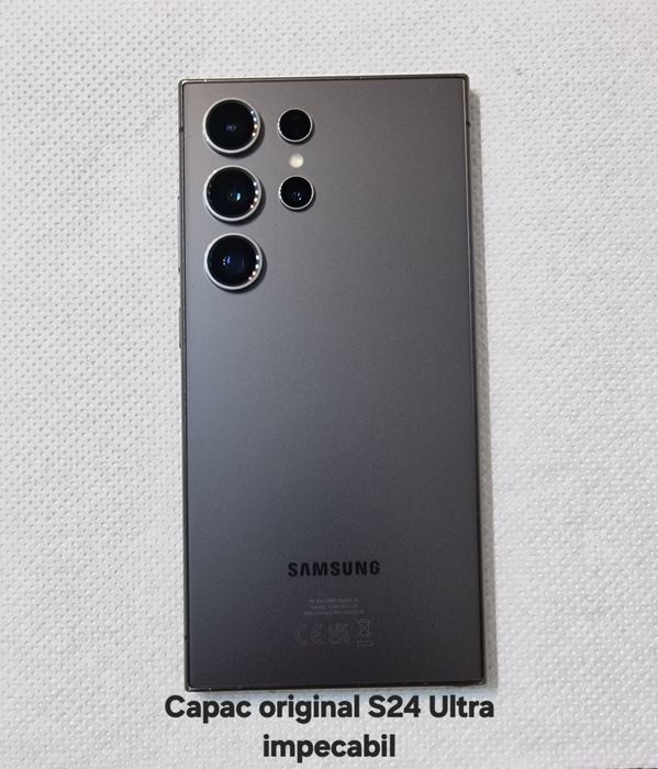 Capac original Samsung S24 Ultra black,impecabil.