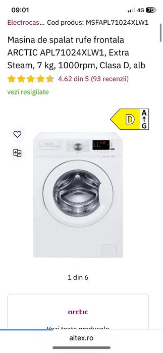 Masina spalat ARCTIC 7kg aproape noua