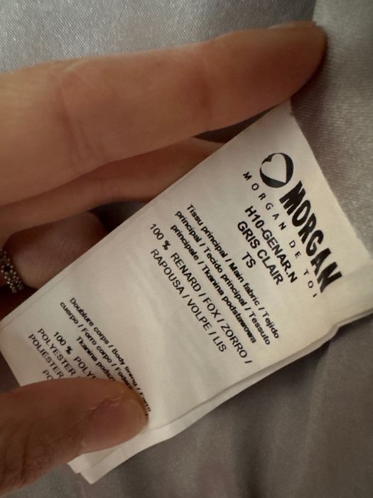 Vestă din blana naturala, vulpe argintie Morgan Chic