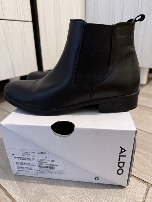 Aldo, Ghete/ botine Aldo Chelsea de piele Wicoeni, marimea 37.5