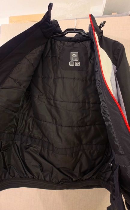 Geaca schi McKINLEY dama XS 34 Aquabase impermeabila snowboard iarna gluga jacheta zapada outdoor trekking negru alb gri