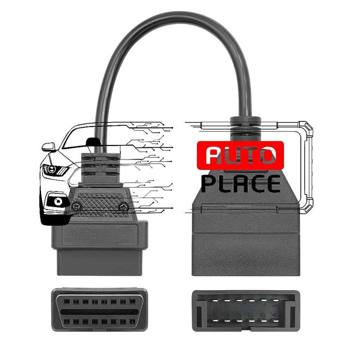 Кабел / Преходник / Адаптер за GM 12 Пина 12 Pin ГМ Delphi Autocom