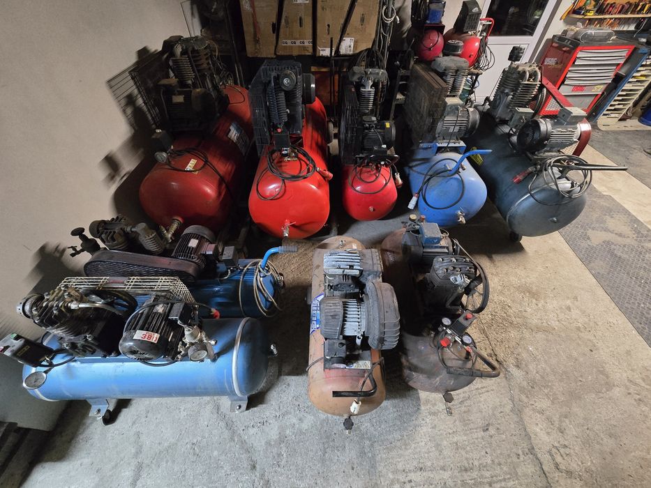 Compresore aer 100,150,270,300,500 litrii in perfectă stare de funcțio