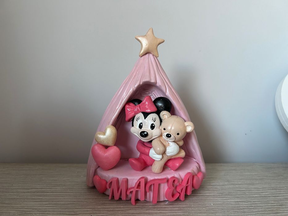 Ръчноизработена детска лампа - Мини Маус