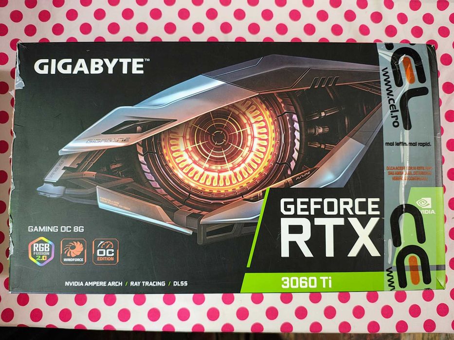 Placa video Gigabyte RTX 3060 Ti GAMING OC 8GB GDDR6 256-bit