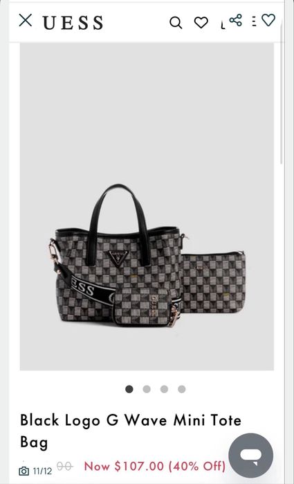 Чанта Guess G Wave Mini tote bag