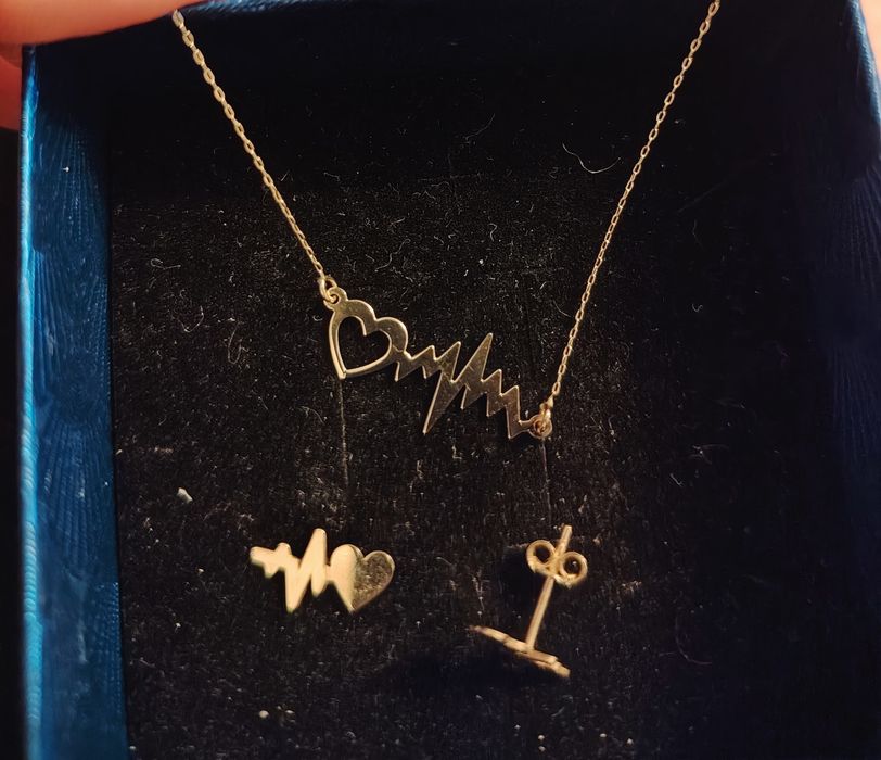Vând cercei aur  și colier 14 k 585