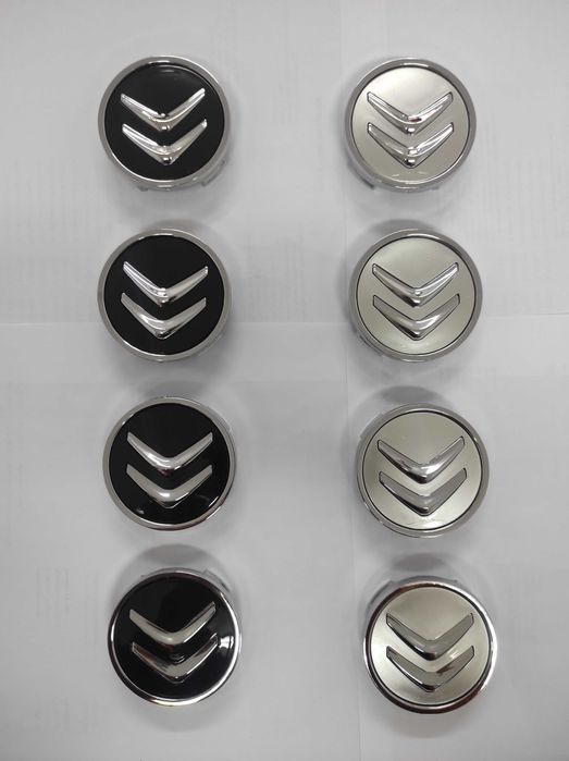 Капачки за Джанти за СИТРОЕН 60 мм. Цвят: Сребрист и черно. НОВИ!