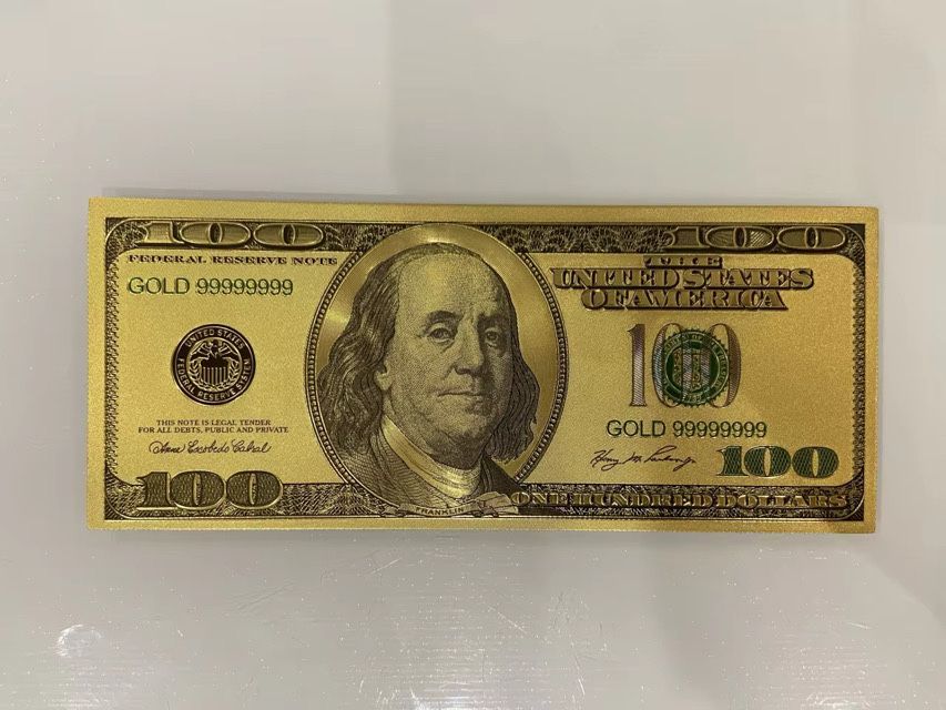 Bancnota 100 dolari 24k gold