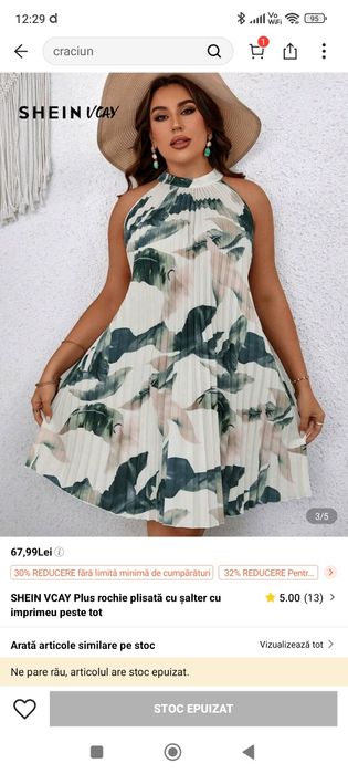 Vând rochie plisata , rochii 2 xl